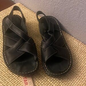 Black Leather Sandals